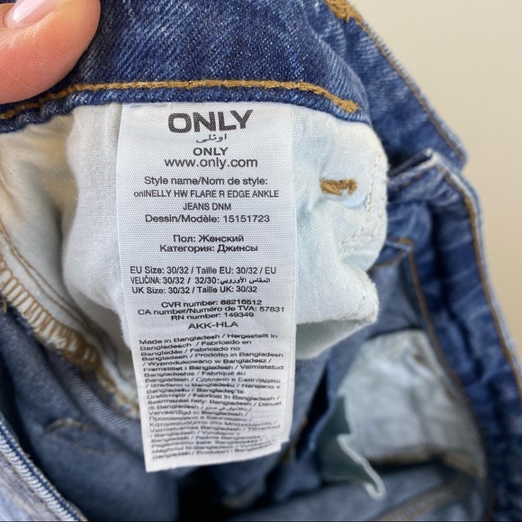 ONLY flare raw edge ankle distresses jeans sz 30 - Picture 5 of 11